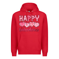 Red happy valentines Premium Hoodie - LillyAllenDesigns