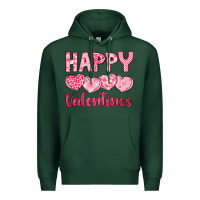Sports Green happy valentines Premium Hoodie - LillyAllenDesigns
