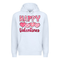 White happy valentines Premium Hoodie - LillyAllenDesigns