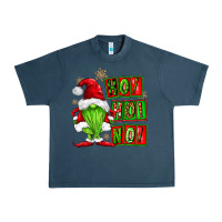 Midnight Navy ho ho no christmas gnomes Urban Heavy Tee - FaDigitalArtStudio