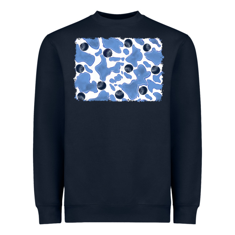 Distressed Blueberry Milkshake Cowhide Heavyweight Sweatshirt by RanaPortraitStore | Teevron