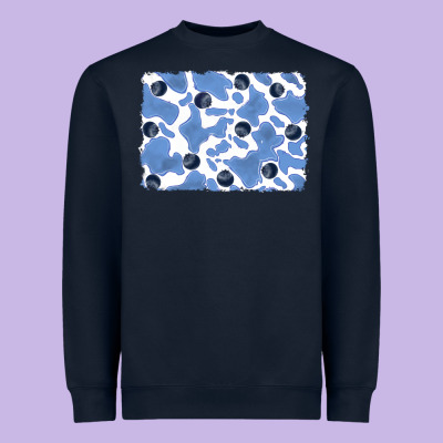 Distressed Blueberry Milkshake Cowhide Heavyweight Sweatshirt Designed By Ranaportraitstore