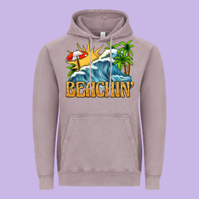 Beachin Vintage Hoodie Designed By Texasbilliewilder