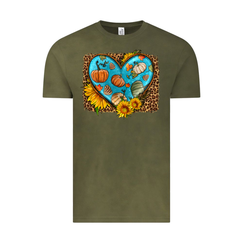 Fall Pattern Heart With Leopard Background Vintage Tee by HRA Design Shop | Teevron