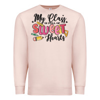Pale Pink my class is full of sweethearts Premium Sweatshirt - MaliasSmallBusiness