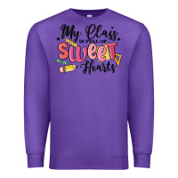 Purple my class is full of sweethearts Premium Sweatshirt - MaliasSmallBusiness