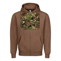 Chestnut camouflage  leopard Zipper Hoodie - BarkalooDesign