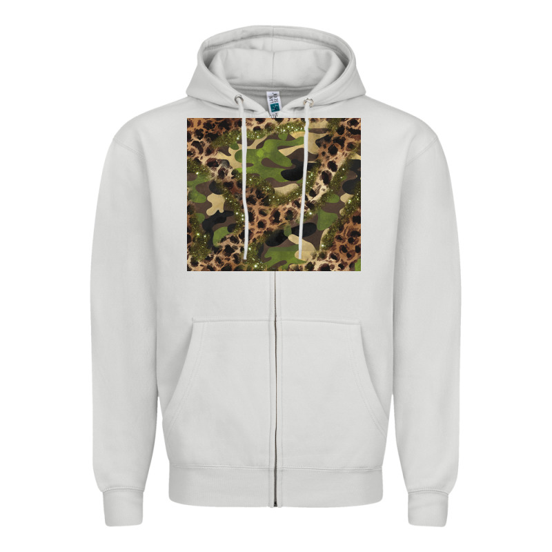 Camouflage  Leopard Zipper Hoodie by BarkalooDesign | Teevron