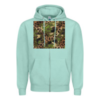 Seafoam camouflage  leopard Zipper Hoodie - BarkalooDesign
