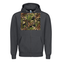 Smoke camouflage  leopard Zipper Hoodie - BarkalooDesign