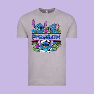 Preview Flower Stitch Blue Preschool Vintage Tee Designed By Adodesignshop