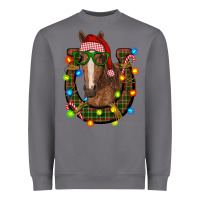 Storm christmas horseshoe with horse Heavyweight Sweatshirt - RanaPortraitStore