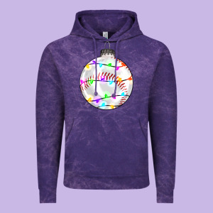 Christmas Baseball Vintage Hoodie Designed By Ranaportraitstore