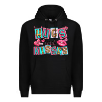 Black hugs and kisses Premium Hoodie - LillyAllenDesigns
