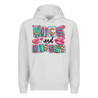 Dove Grey hugs and kisses Premium Hoodie - LillyAllenDesigns
