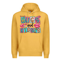 Mustard hugs and kisses Premium Hoodie - LillyAllenDesigns