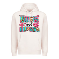 Pale Pink hugs and kisses Premium Hoodie - LillyAllenDesigns