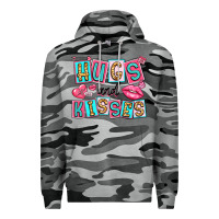 Slate Camo hugs and kisses Premium Hoodie - LillyAllenDesigns