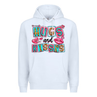 White hugs and kisses Premium Hoodie - LillyAllenDesigns