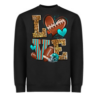 Black love american football Heavyweight Sweatshirt - Zillion Design Studio