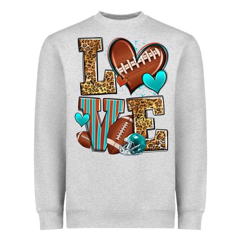 Love American Football Heavyweight Sweatshirt by Zillion Design Studio | Teevron