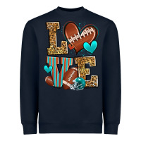Navy love american football Heavyweight Sweatshirt - Zillion Design Studio