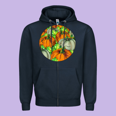 Fall Rounded Zipper Hoodie Designed By Lillyallendesigns