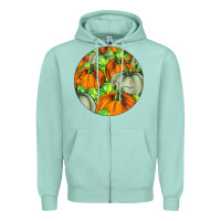 Seafoam Fall Rounded Zipper Hoodie - LillyAllenDesigns