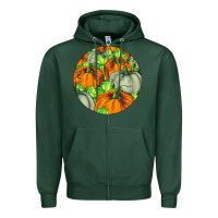 Sports Green Fall Rounded Zipper Hoodie - LillyAllenDesigns
