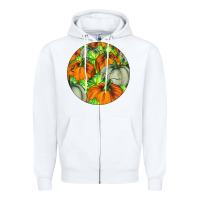 White Fall Rounded Zipper Hoodie - LillyAllenDesigns