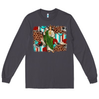 Smoke san judas leopard cowhide background Long Sleeve Tee - JahusDesignShop