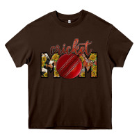 Chocolate Brown cricket mom Heavy Core Tee - RacoonDesign