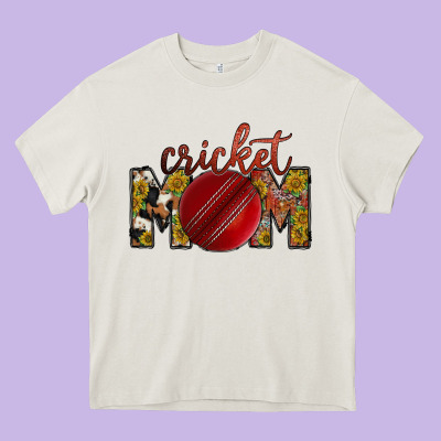Cricket Mom Heavy Core Tee Designed By Racoondesign