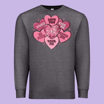 Valentines Conversation Hearts Premium Sweatshirt Designed By Maliassmallbusiness