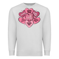 Dove Grey valentines conversation hearts Premium Sweatshirt - MaliasSmallBusiness