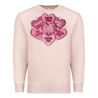 Pale Pink valentines conversation hearts Premium Sweatshirt - MaliasSmallBusiness