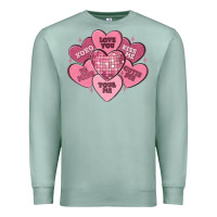 Seafoam valentines conversation hearts Premium Sweatshirt - MaliasSmallBusiness