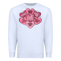 White valentines conversation hearts Premium Sweatshirt - MaliasSmallBusiness