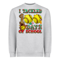 Heather Grey i tackled 100 days of school softball Heavyweight Sweatshirt - Zillion Design Studio