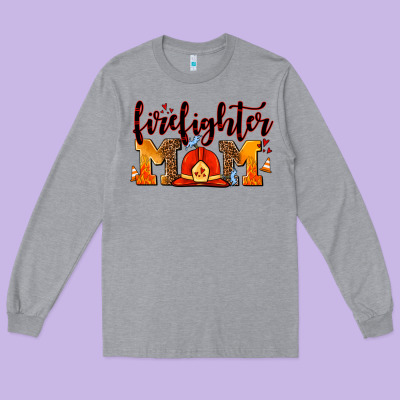 Firefighter  Mom Long Sleeve Tee Designed By Adodesignshop