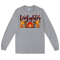 Heather Grey firefighter  mom Long Sleeve Tee - AdoDesignShop