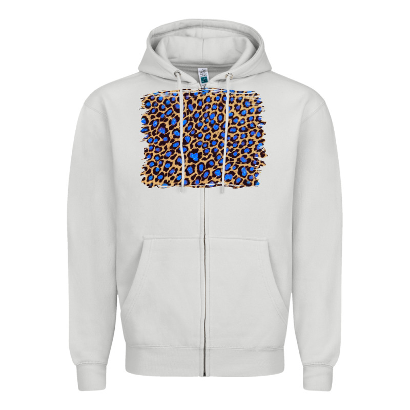Leopard With Navy Blue Glitter Zipper Hoodie by Artiststas | Teevron