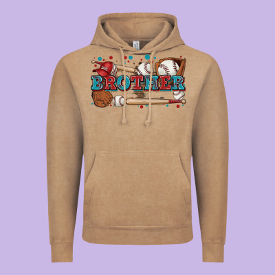 Brother Baseball Vintage Hoodie Designed By Zillion Design Studio