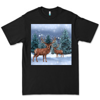 Black winter deer Premium Tee - BarkalooDesign