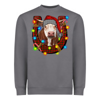 Storm christmas horseshoe with hereford cow Heavyweight Sweatshirt - RanaPortraitStore