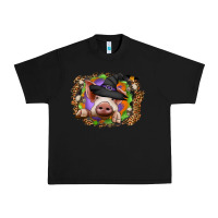 Black halloween pig Urban Heavy Tee - CowhideDigitalArt