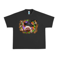 Pigment Black halloween pig Urban Heavy Tee - CowhideDigitalArt