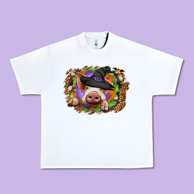 Halloween Pig Urban Heavy Tee Designed By Cowhidedigitalart