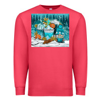 Cardinal winter coffee cups with gnome Premium Sweatshirt - NancyCooperArtShop