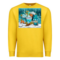 Lemon winter coffee cups with gnome Premium Sweatshirt - NancyCooperArtShop